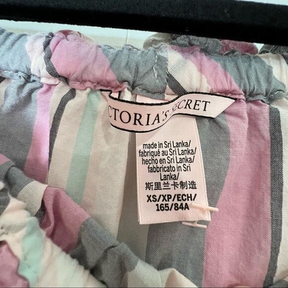 Nwot Victoria Secret boho off the shoulder striped top oversized fit XS - Picture 9 of 15